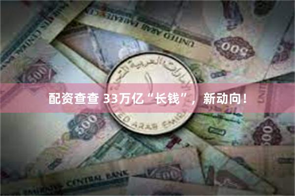 配资查查 33万亿“长钱”，新动向！