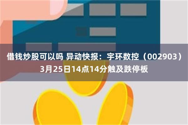 借钱炒股可以吗 异动快报：宇环数控（002903）3月25日14点14分触及跌停板