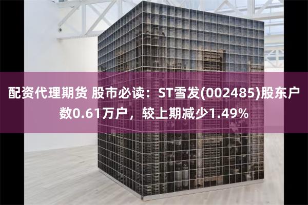 配资代理期货 股市必读：ST雪发(002485)股东户数0.61万户，较上期减少1.49%