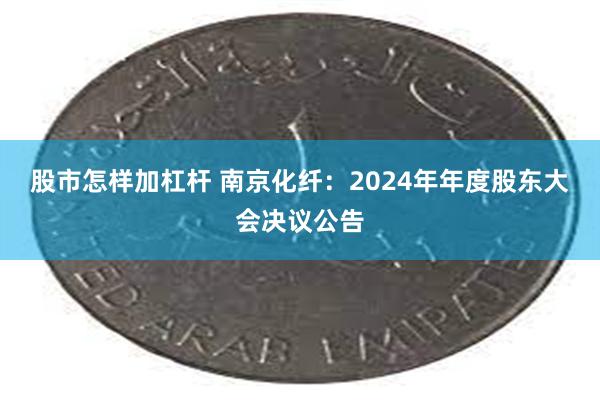 股市怎样加杠杆 南京化纤：2024年年度股东大会决议公告