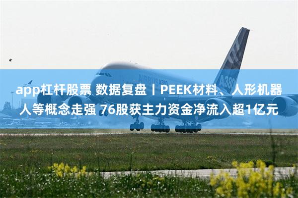 app杠杆股票 数据复盘丨PEEK材料、人形机器人等概念走强 76股获主力资金净流入超1亿元